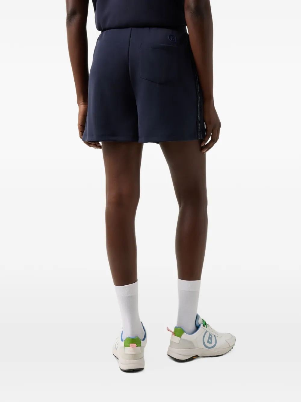 BOGNER Alea logo-tape drawstring shorts Blauw