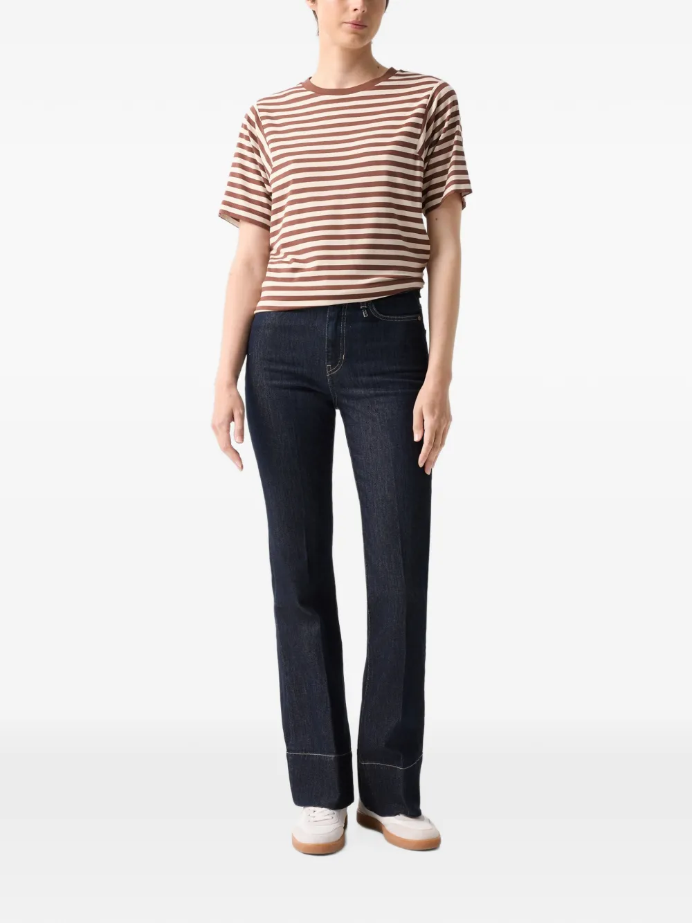 BOGNER Raya striped T-shirt Bruin