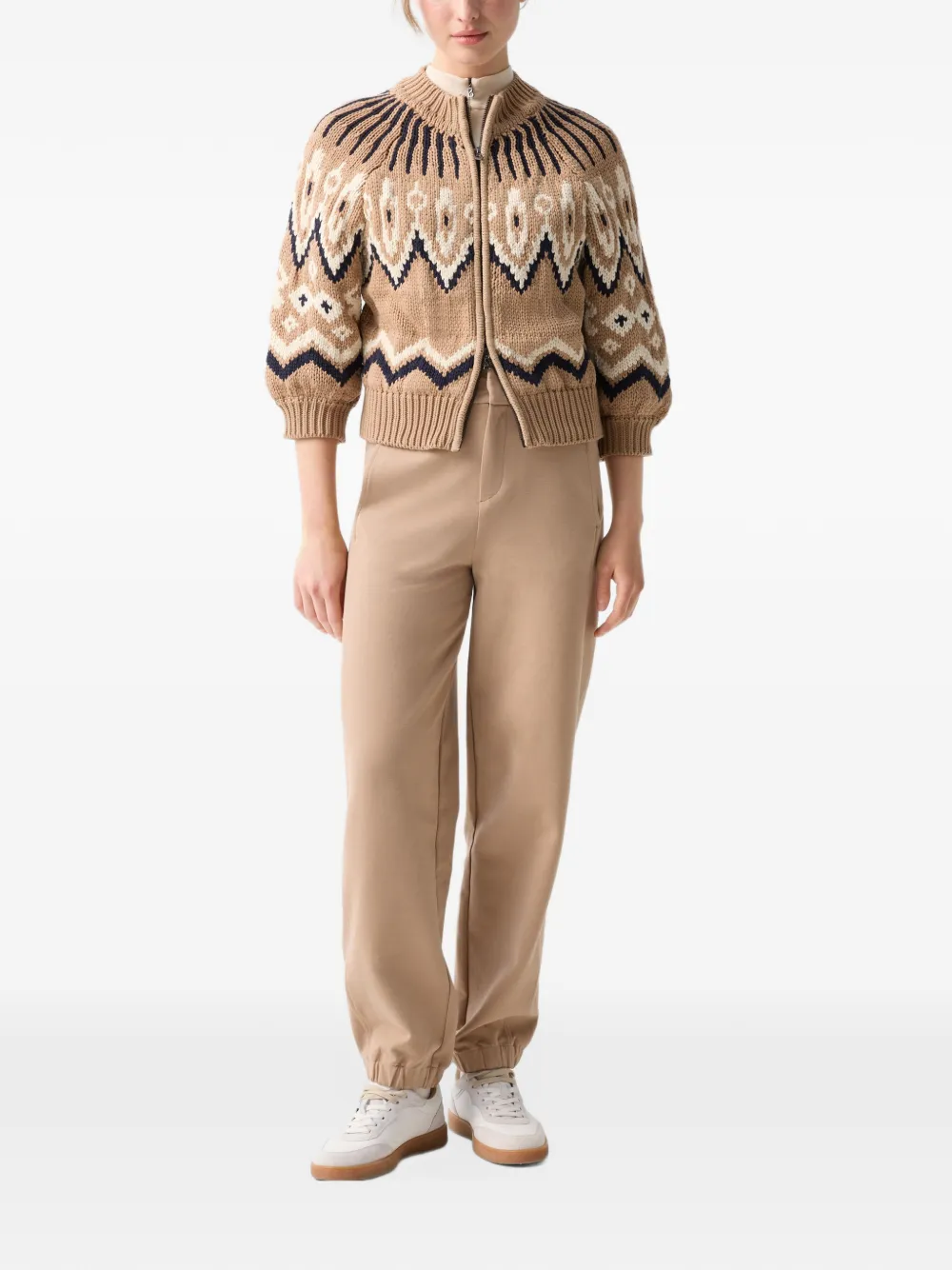 BOGNER Aurora fair-isle cardigan Bruin