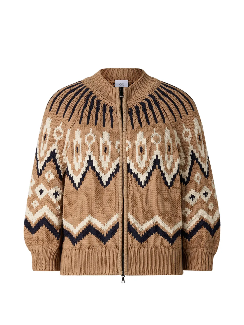 BOGNER Aurora Cardigan mit Norwegermuster - Braun