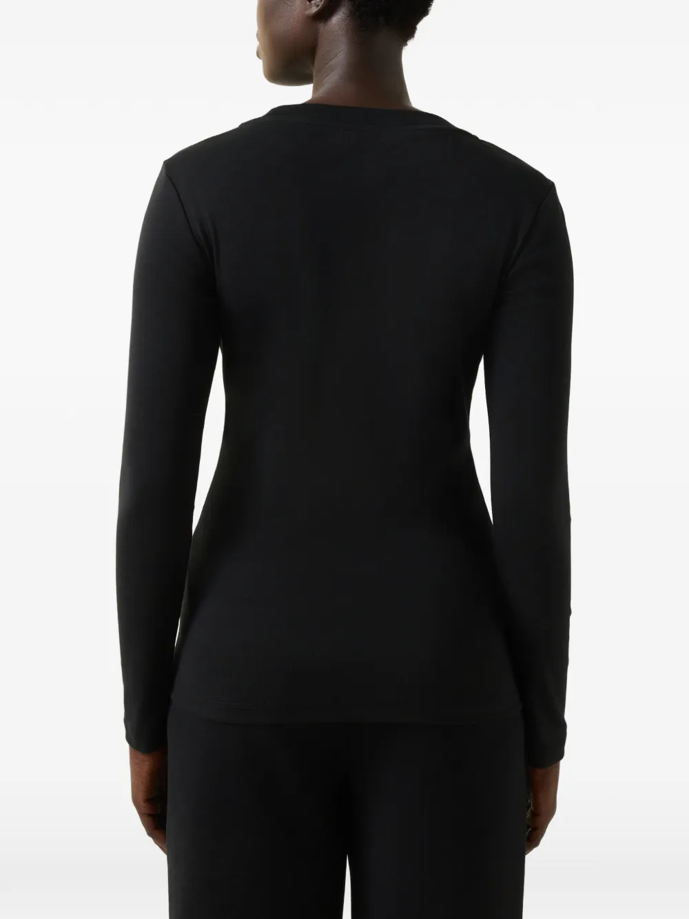 BOGNER Nikini logo-stitch long-sleeved T-shirt Zwart