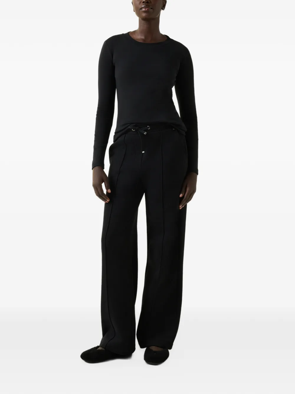BOGNER Nikini logo-stitch long-sleeved T-shirt Zwart