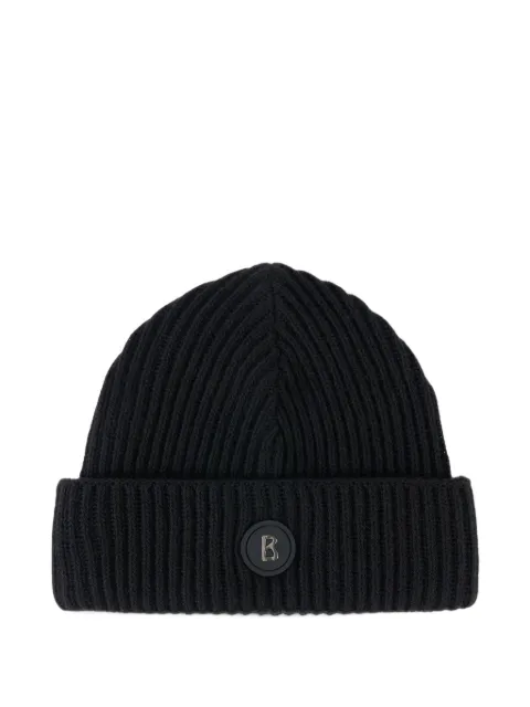 BOGNER Gustav logo-patch ribbed beanie hat