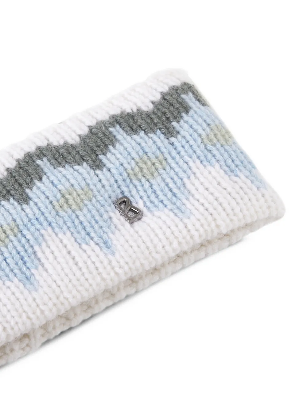 BOGNER Loca fair-isle print headband Wit