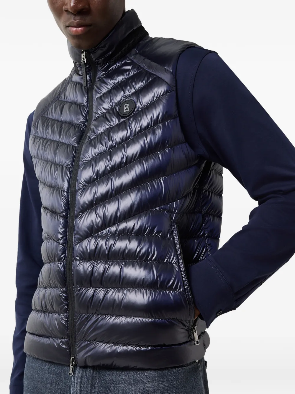 BOGNER Lasse quilted gilet Blauw