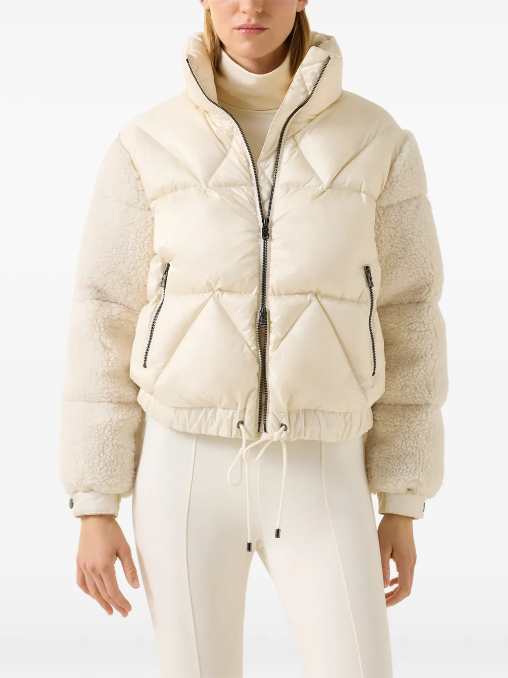 BOGNER Gesteppte Quiny Jacke mit Teddy-Ärmeln - Nude