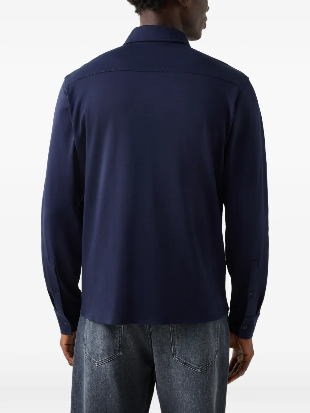 BOGNER cotton button-down shirt Blauw