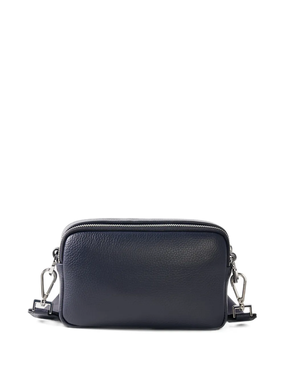 BOGNER Wallis Avy pebbled-leather crossbody bag Blauw