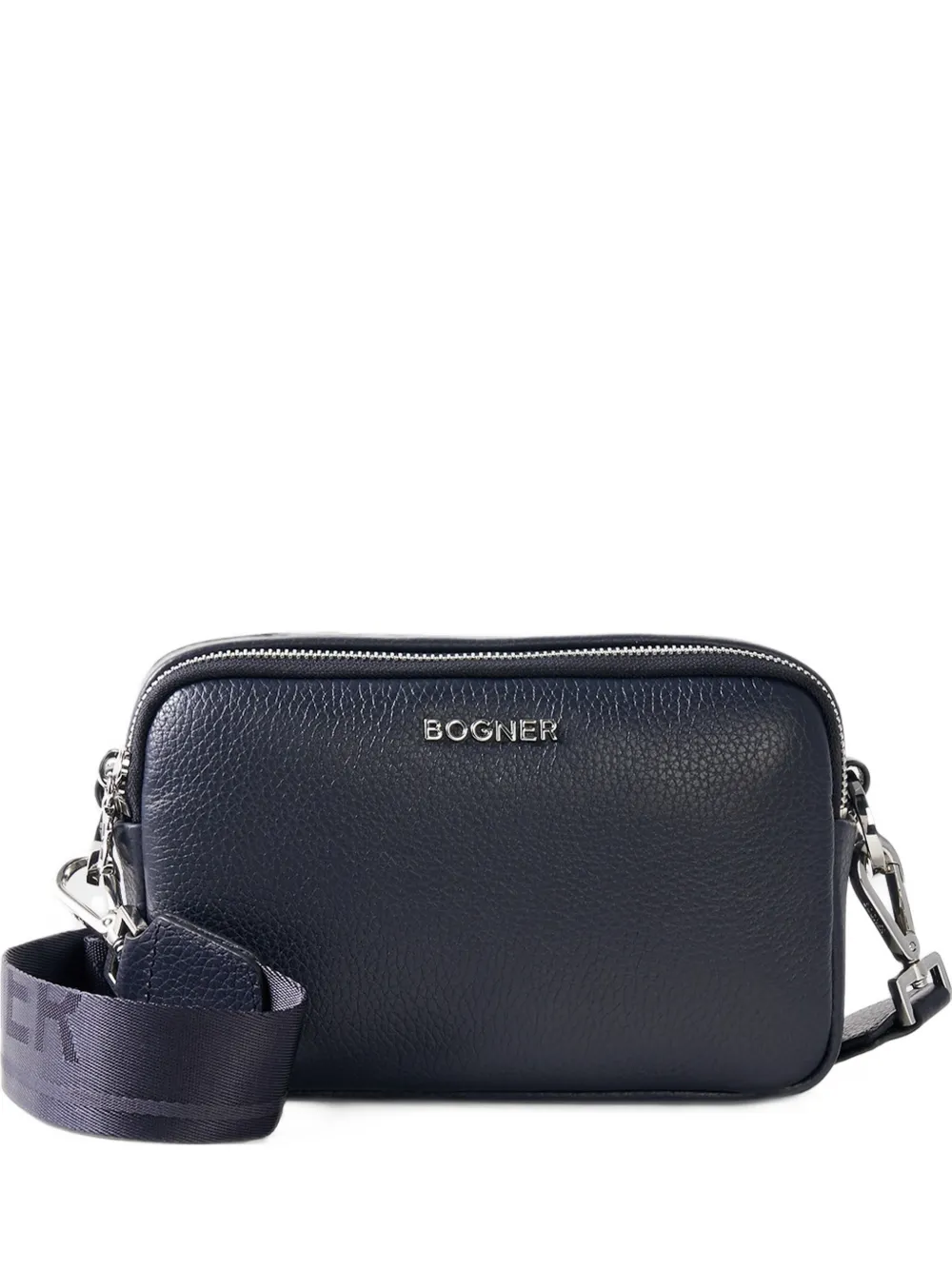 BOGNER sac à bandoulière Wallis Avy en cuir grainé - Bleu BOGNER sac à bandoulière Wallis Avy en cuir grainé - Bleu