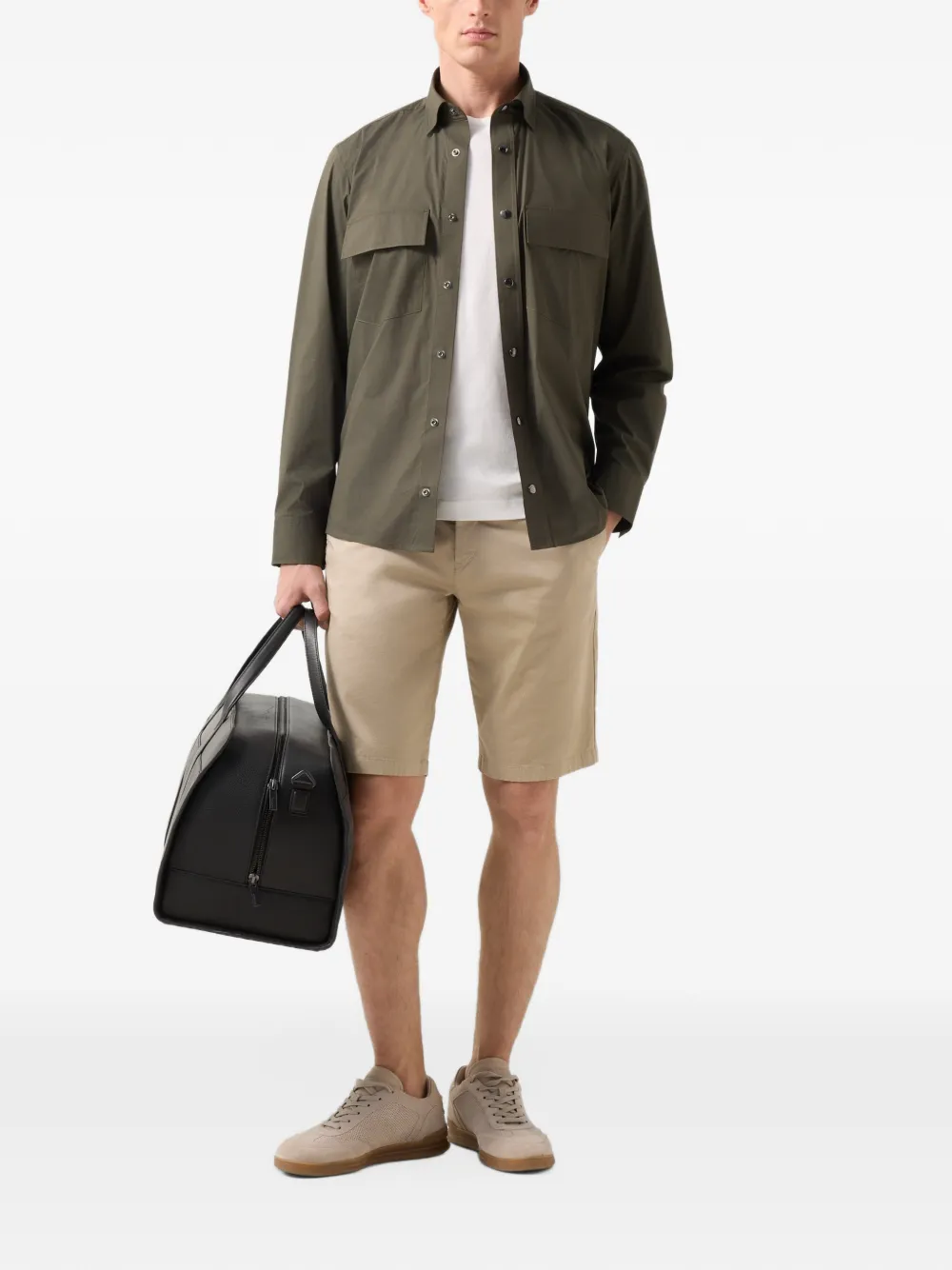 BOGNER Heiko button-down flap-pocket shirt Groen