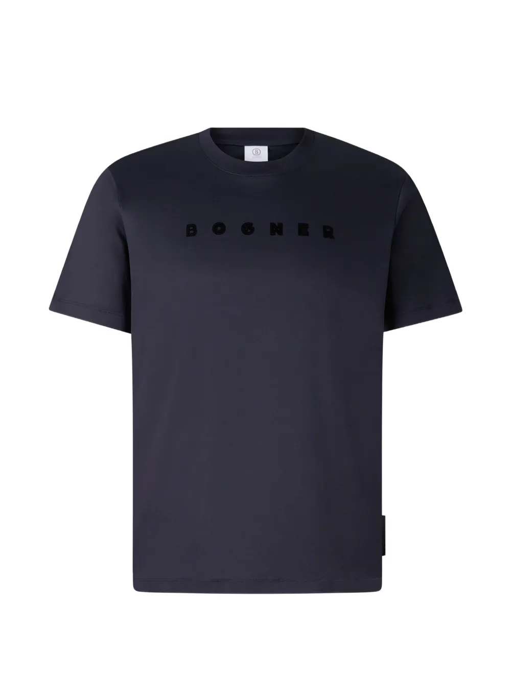 BOGNER Lukas velvet logo-print T-shirt - Blau