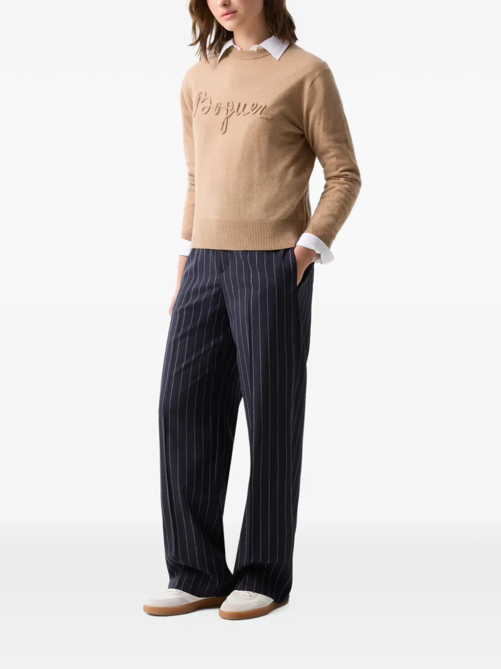 BOGNER Tatjana logo-embroidered sweater Beige