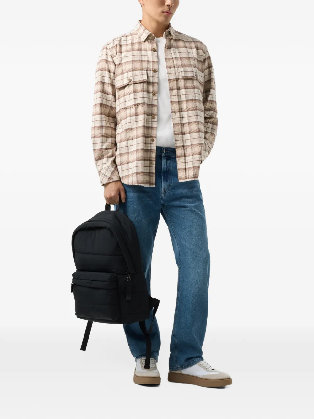 BOGNER checked flannel shirt Beige