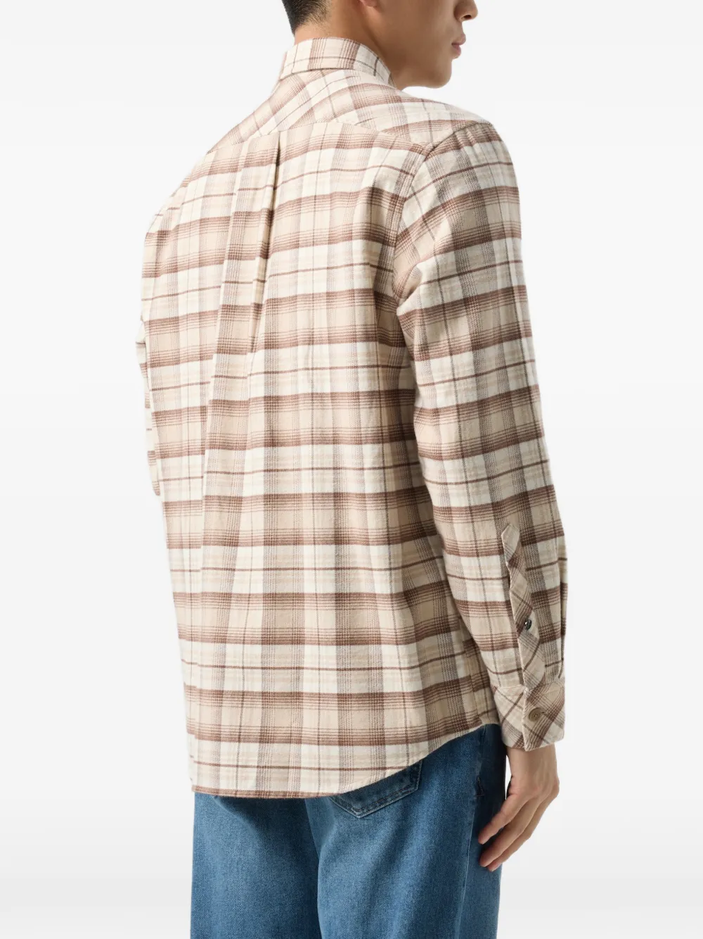 BOGNER checked flannel shirt Beige