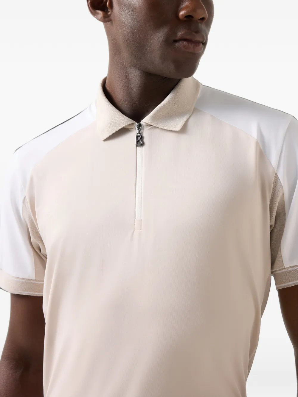 BOGNER Fabius zip-up T-shirt Beige