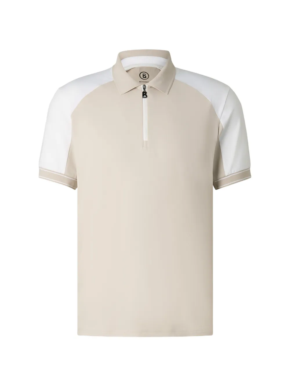 BOGNER Fabius zip-up T-shirt Beige