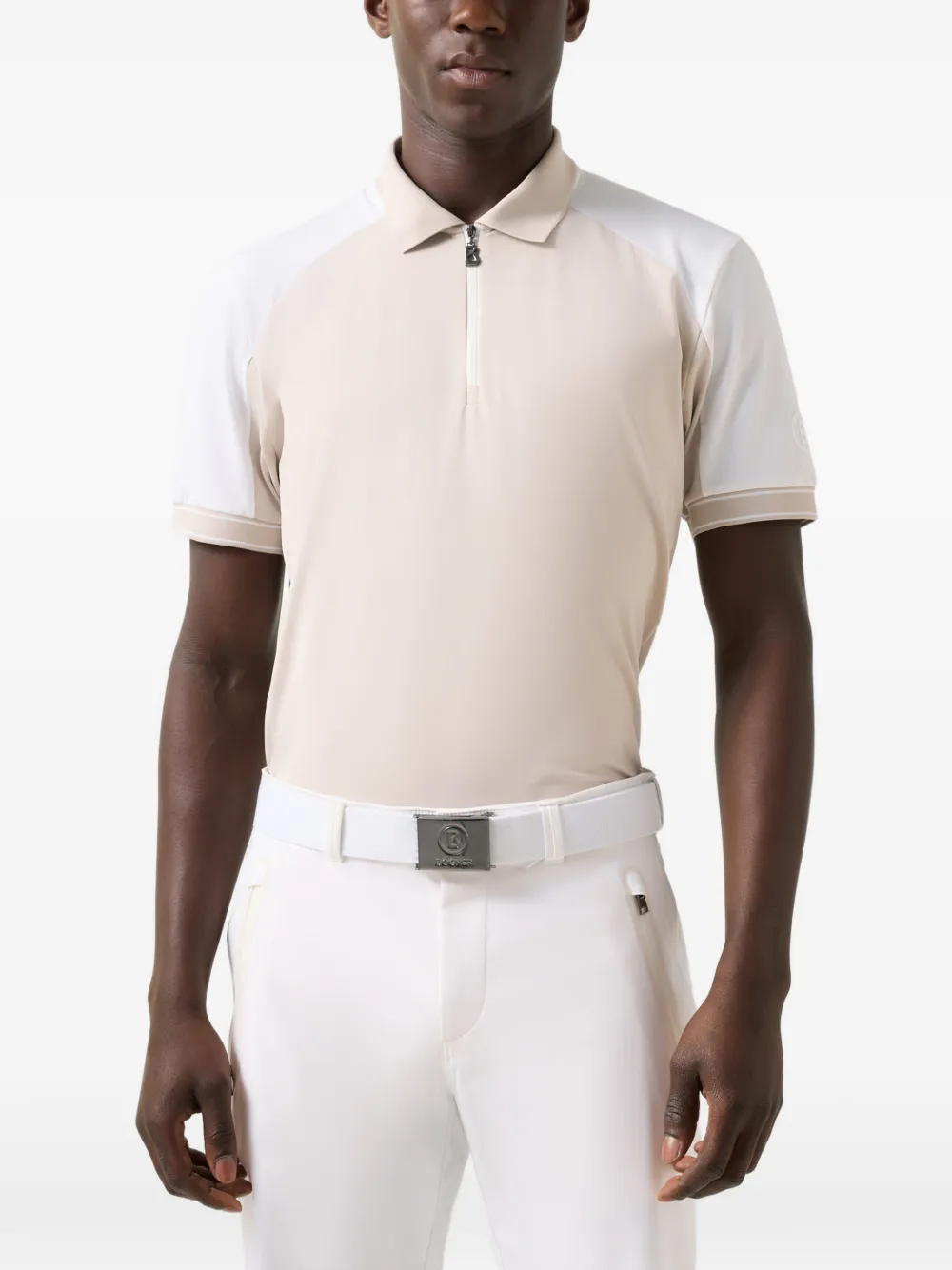 BOGNER Fabius zip-up T-shirt Beige