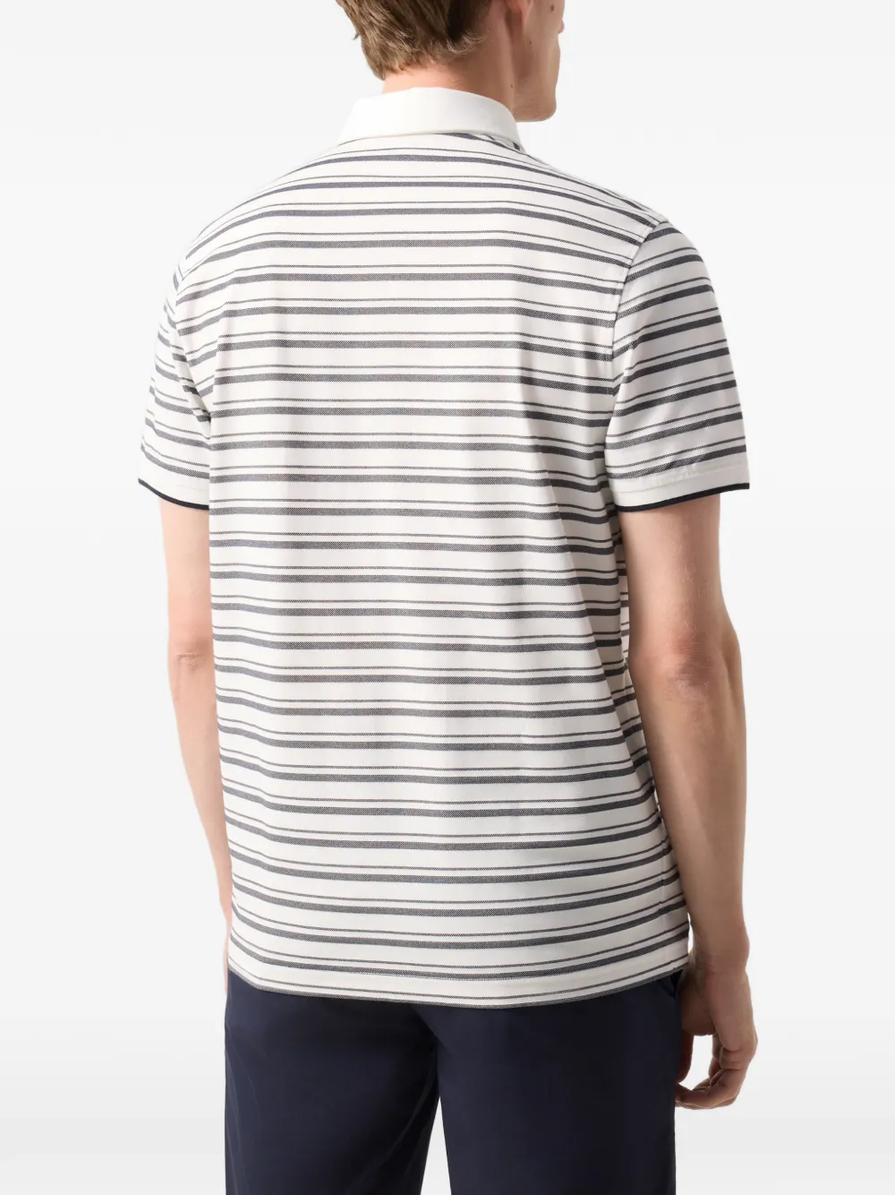 BOGNER Timo striped polo shirt Wit