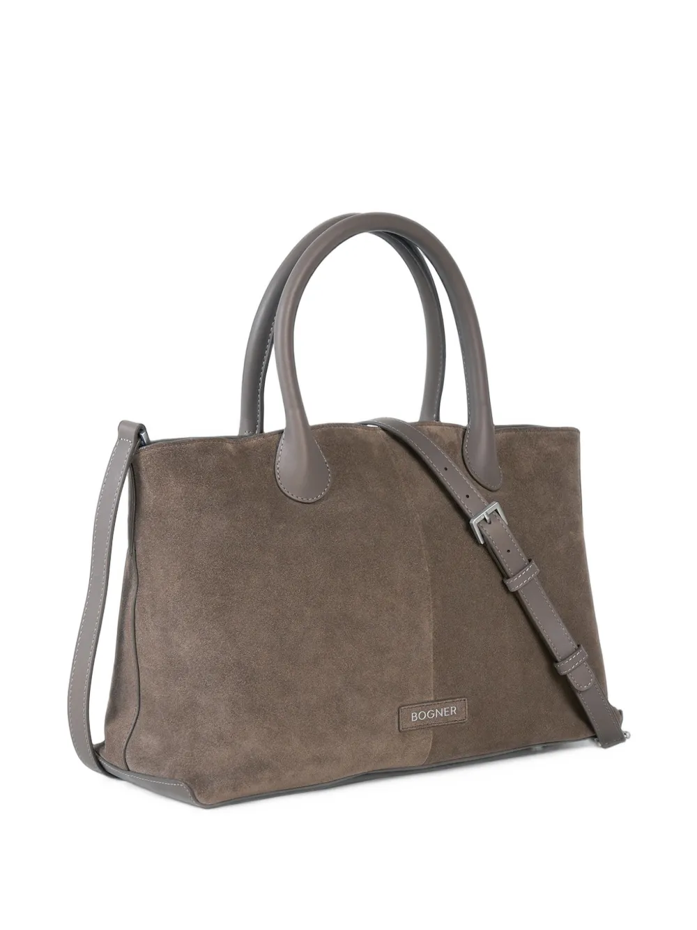 BOGNER Loges Valesca suede tote bag Bruin