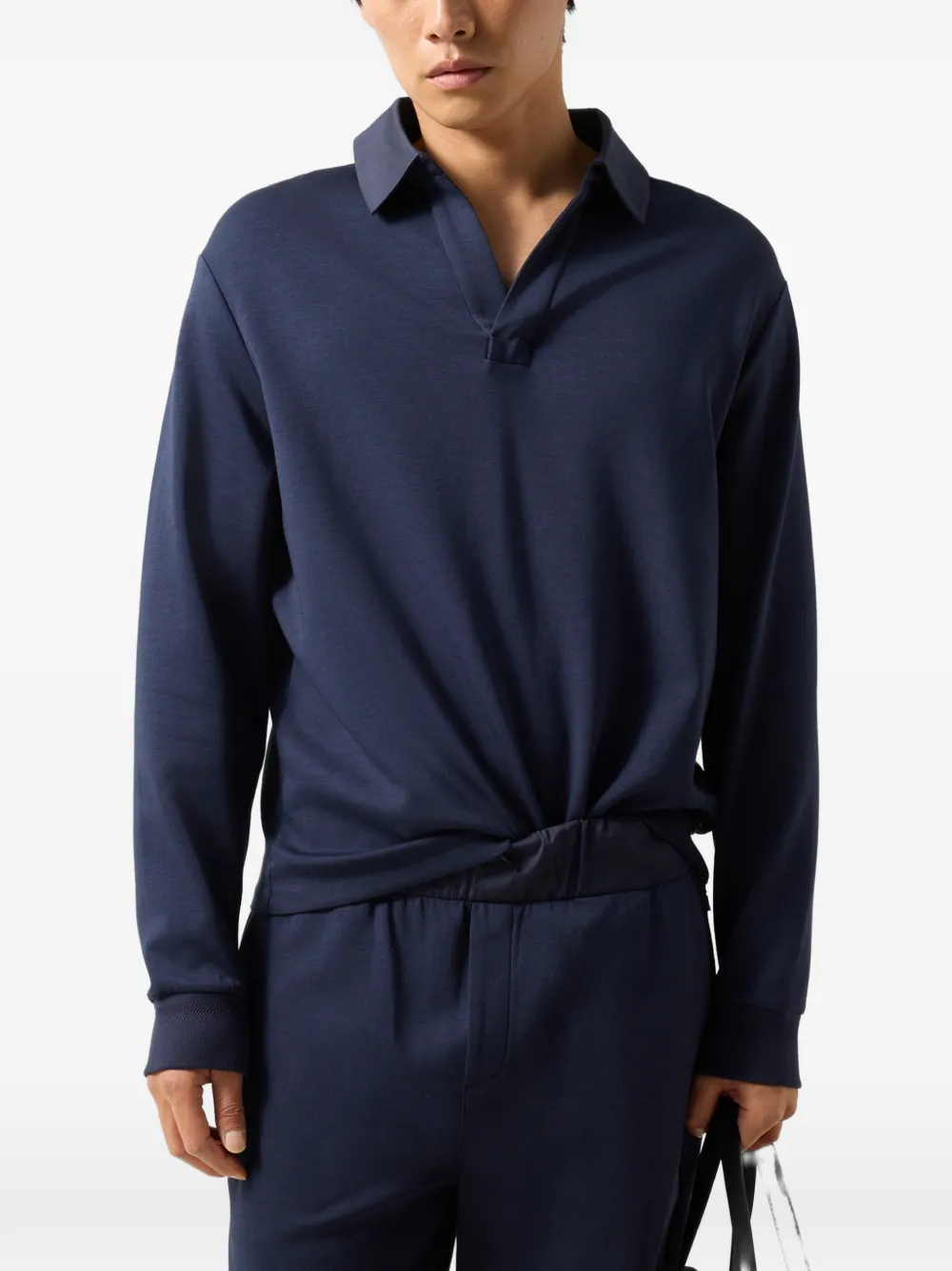 BOGNER Lionel polo-collar sweater Blauw