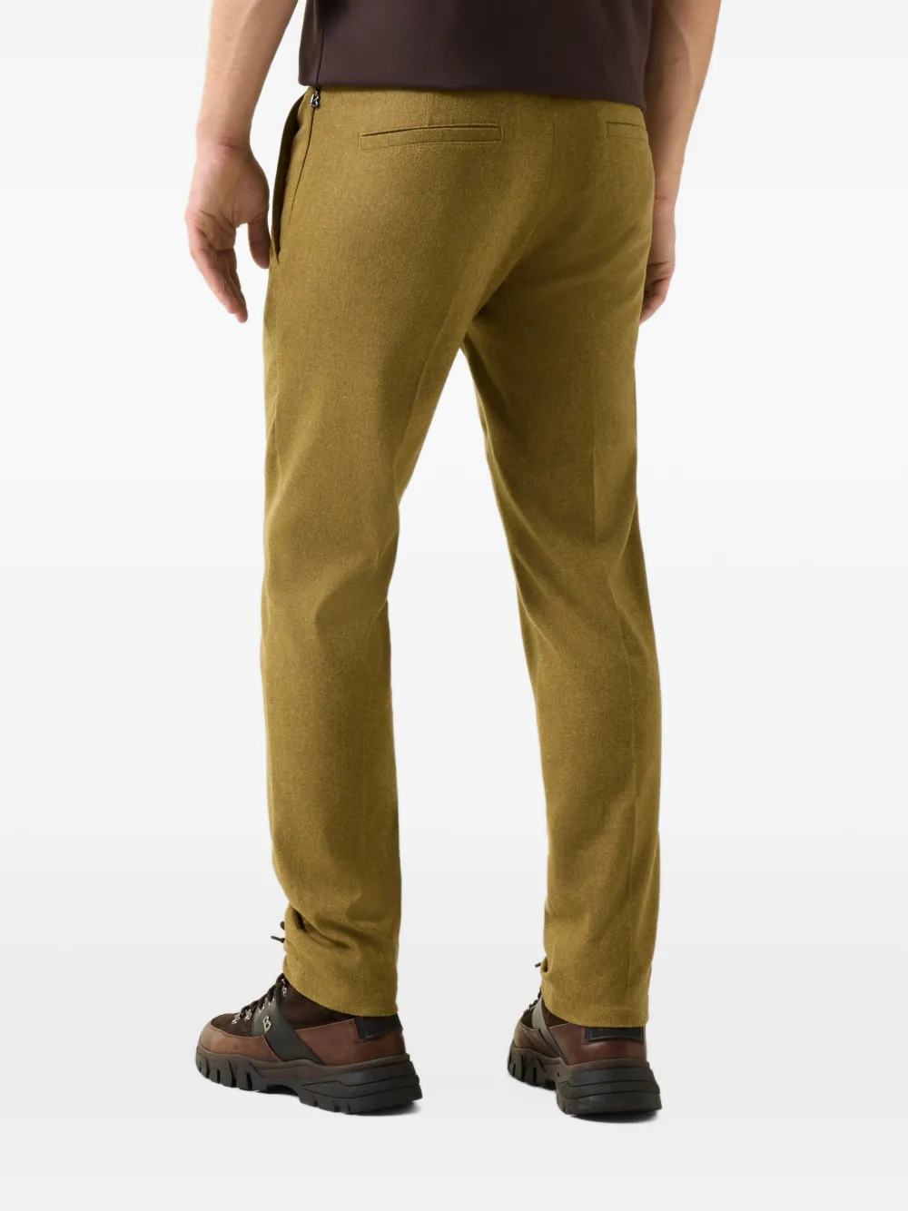 BOGNER Riley Business pressed-crease trousers Groen