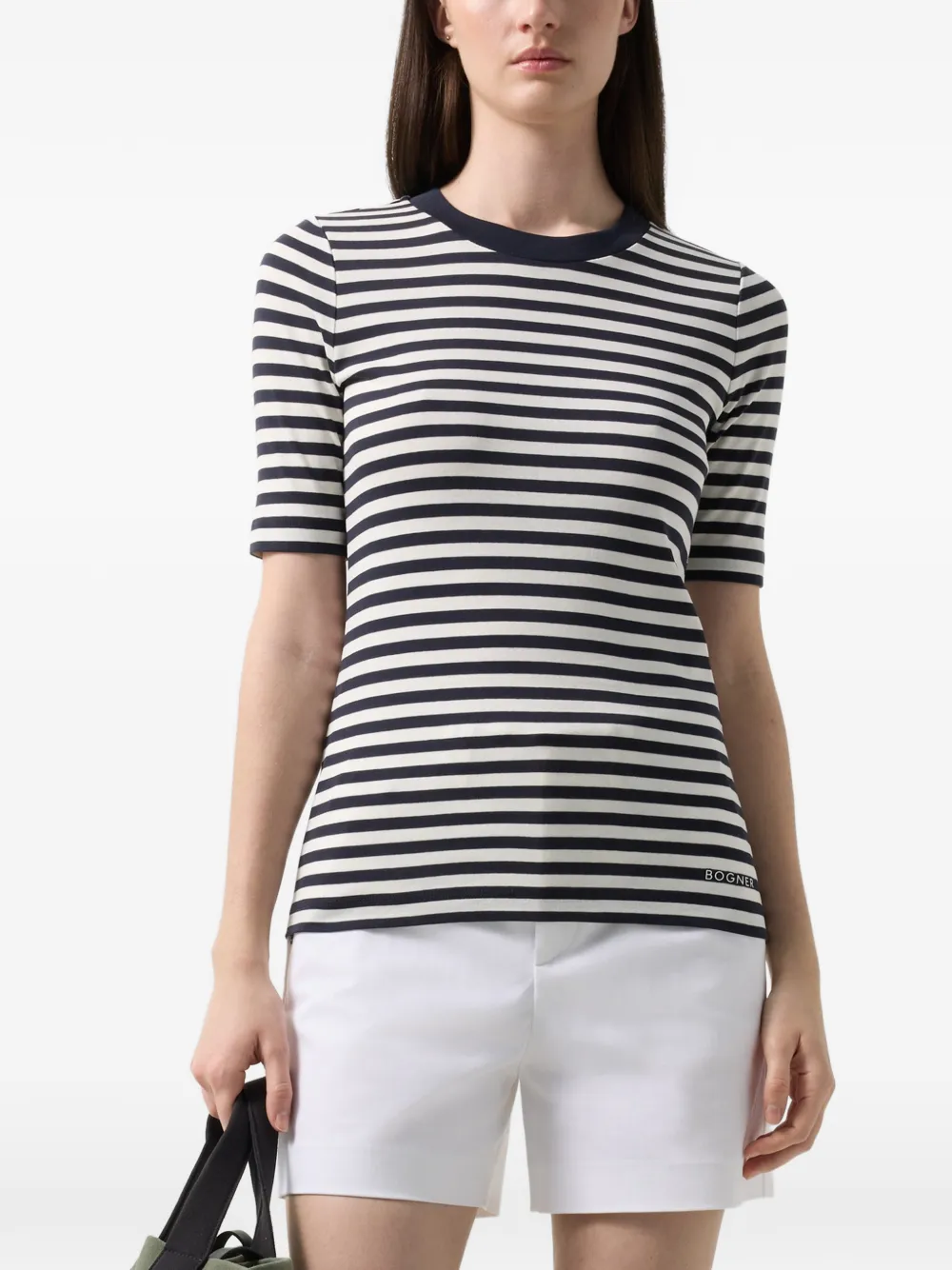 BOGNER Nikini striped T-shirt Blauw