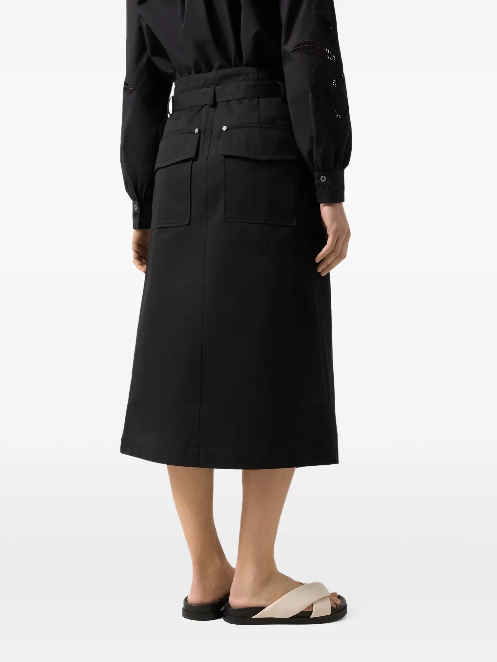 BOGNER Jocy wrap midi skirt Zwart