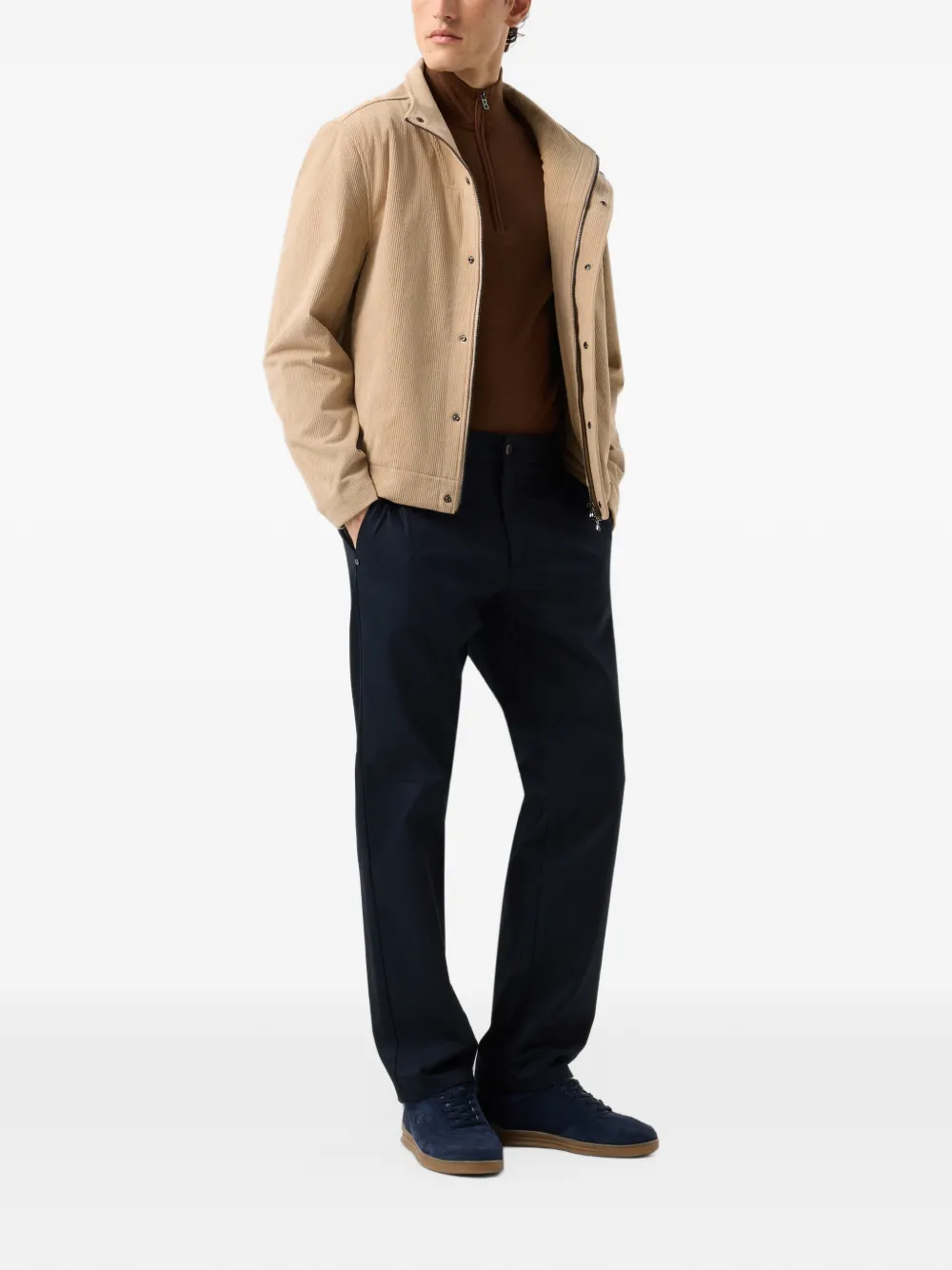 BOGNER Ouri merino wool zip-up sweater Bruin
