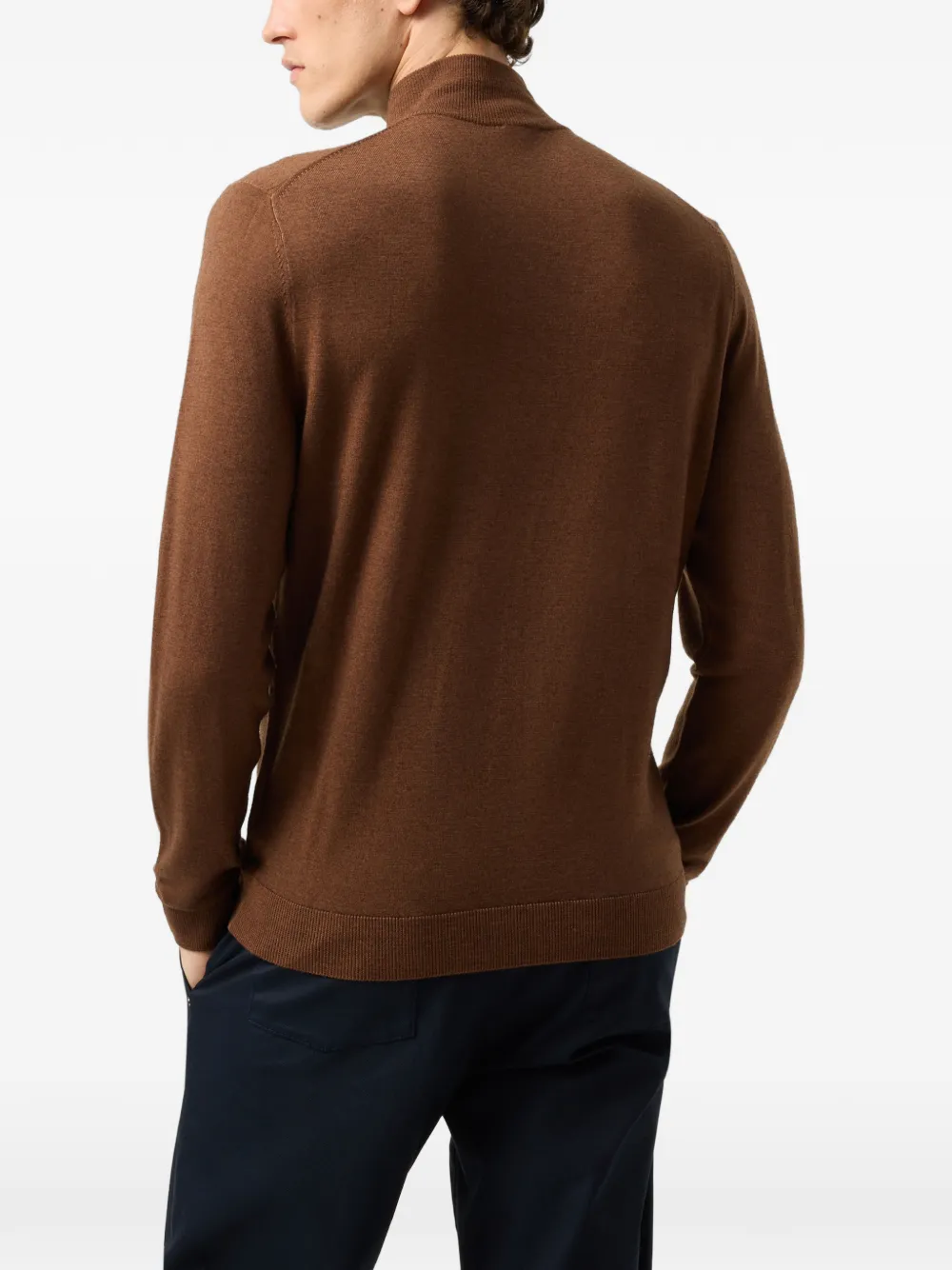 BOGNER Ouri merino wool zip-up sweater Bruin