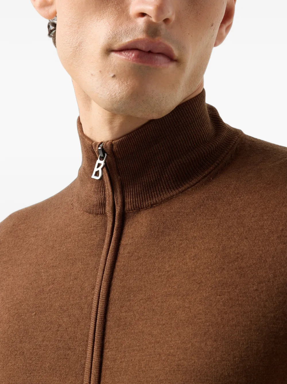 BOGNER Ouri merino wool zip-up sweater Bruin