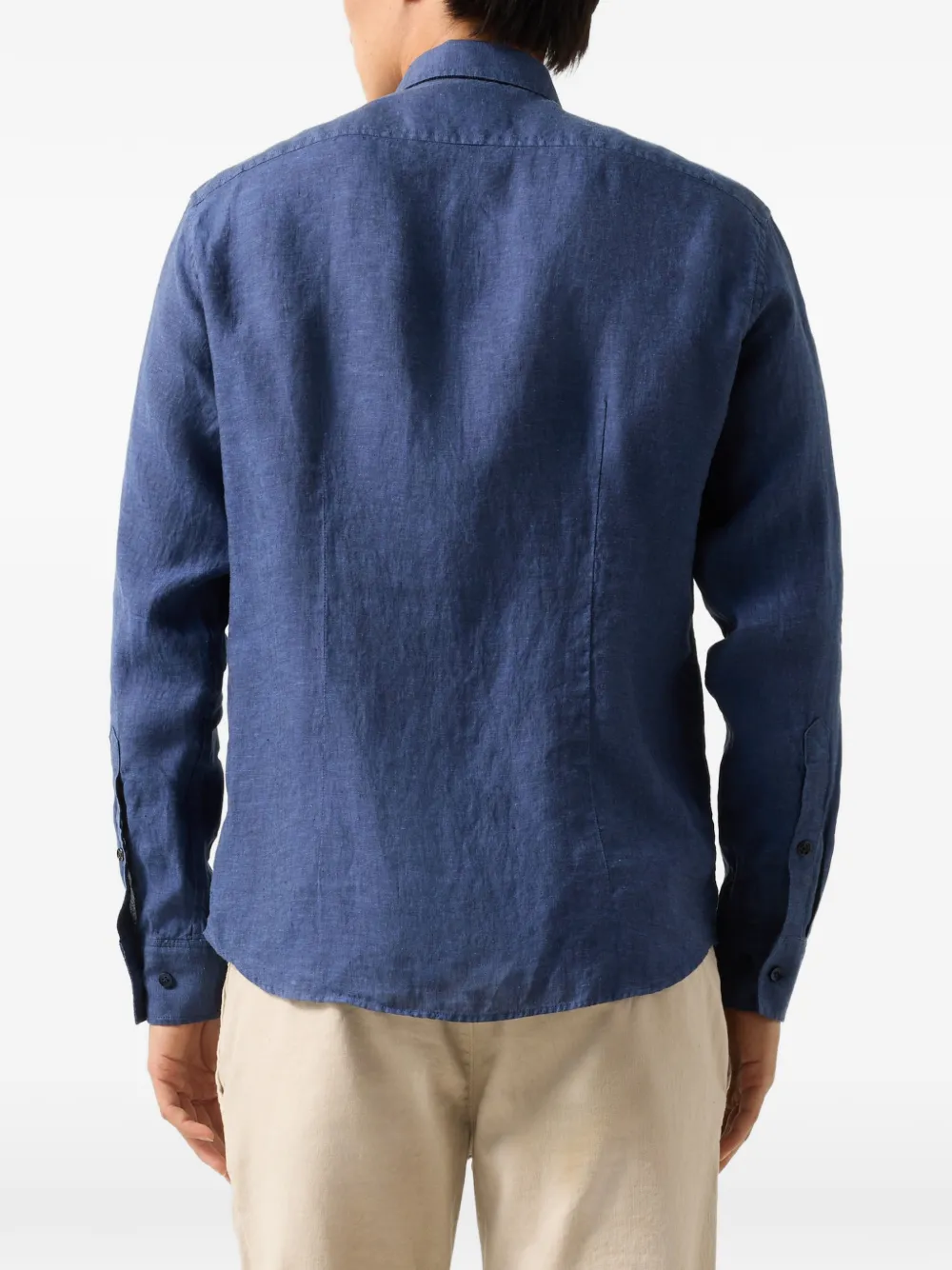 BOGNER Timi button-down linen shirt Blauw