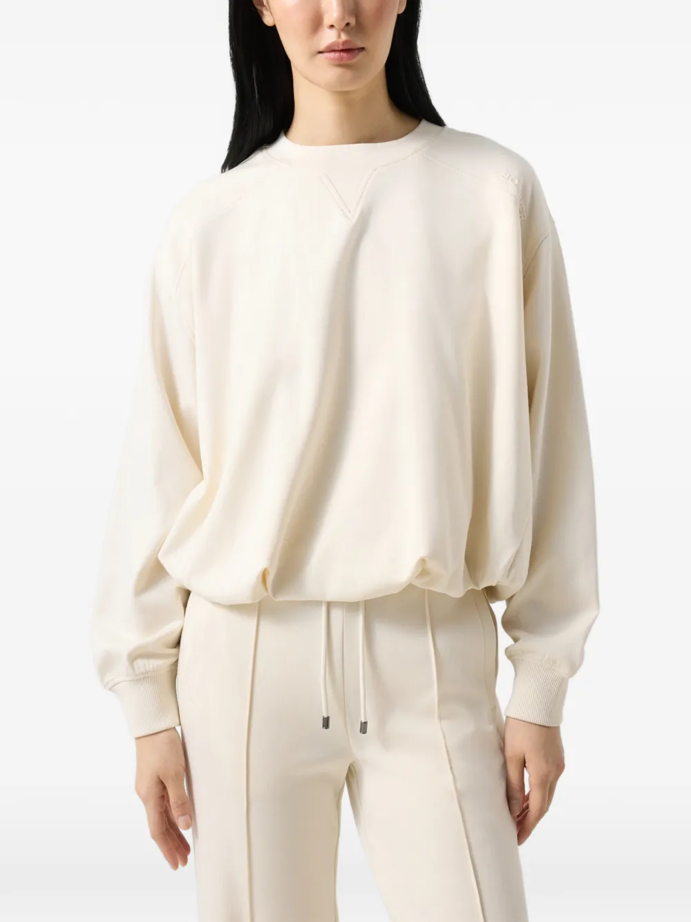 BOGNER Chloe logo-embossed sweater Beige