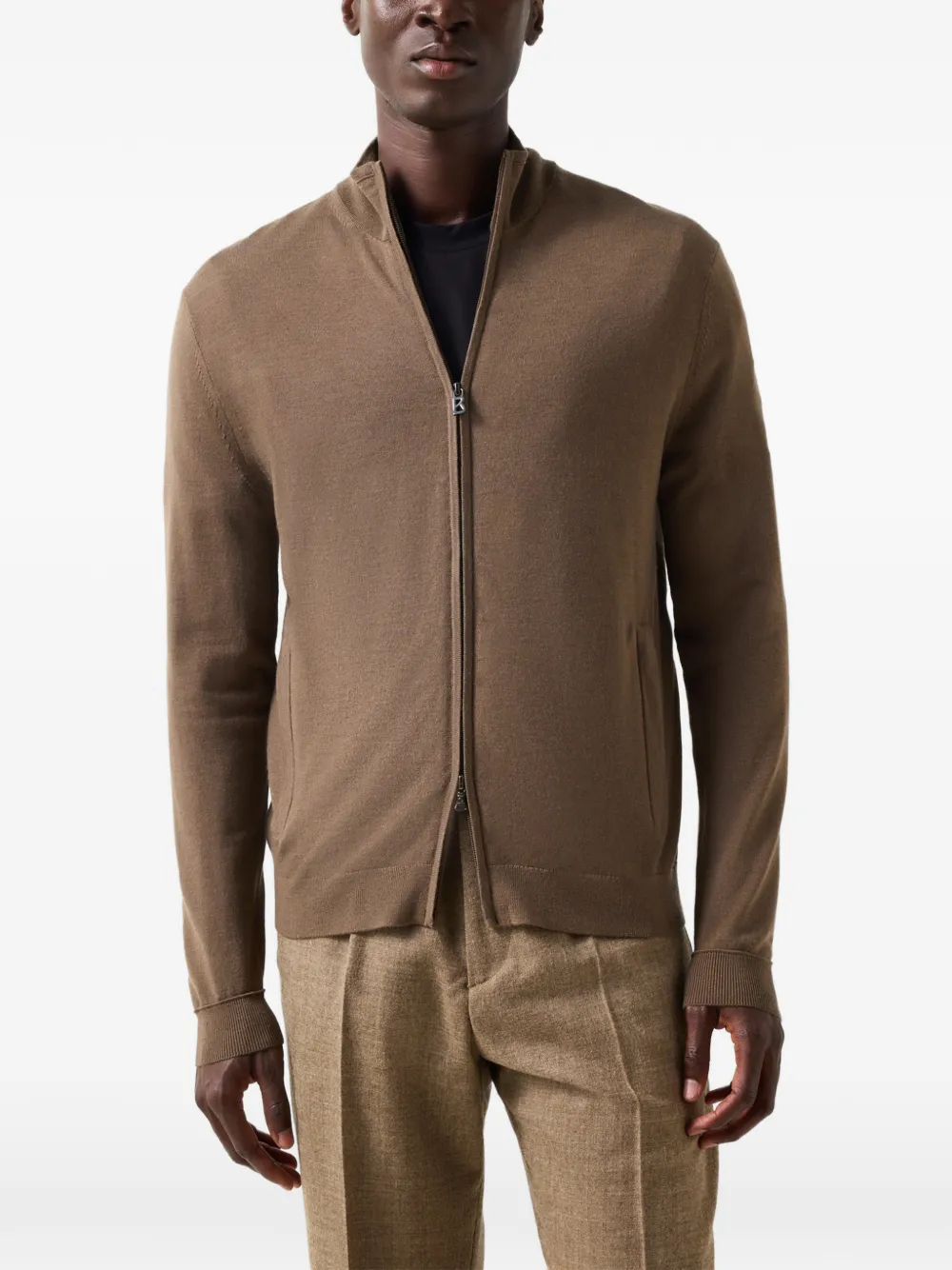 BOGNER Oscar zip-up cardigan Bruin