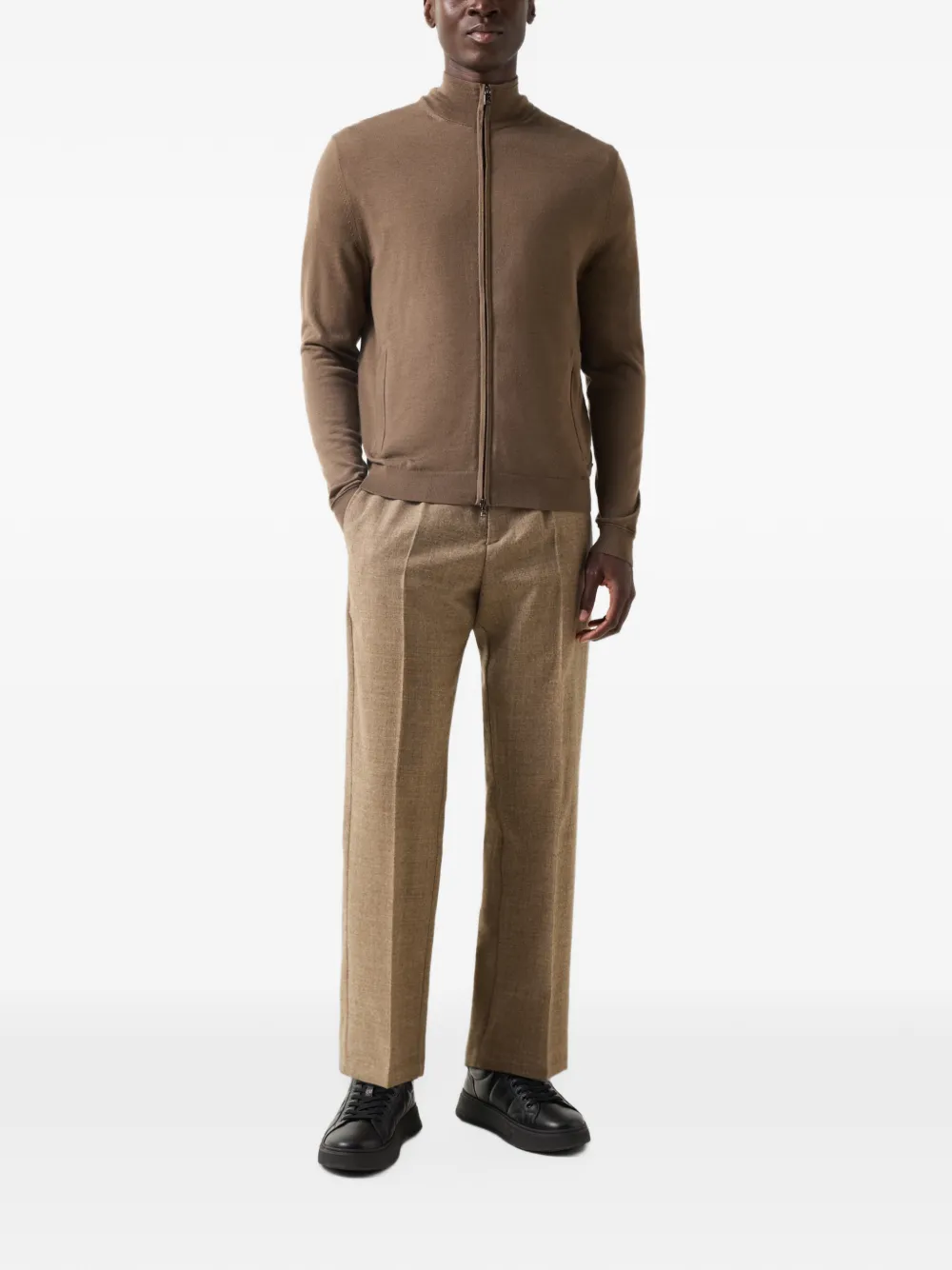 BOGNER Oscar zip-up cardigan Bruin
