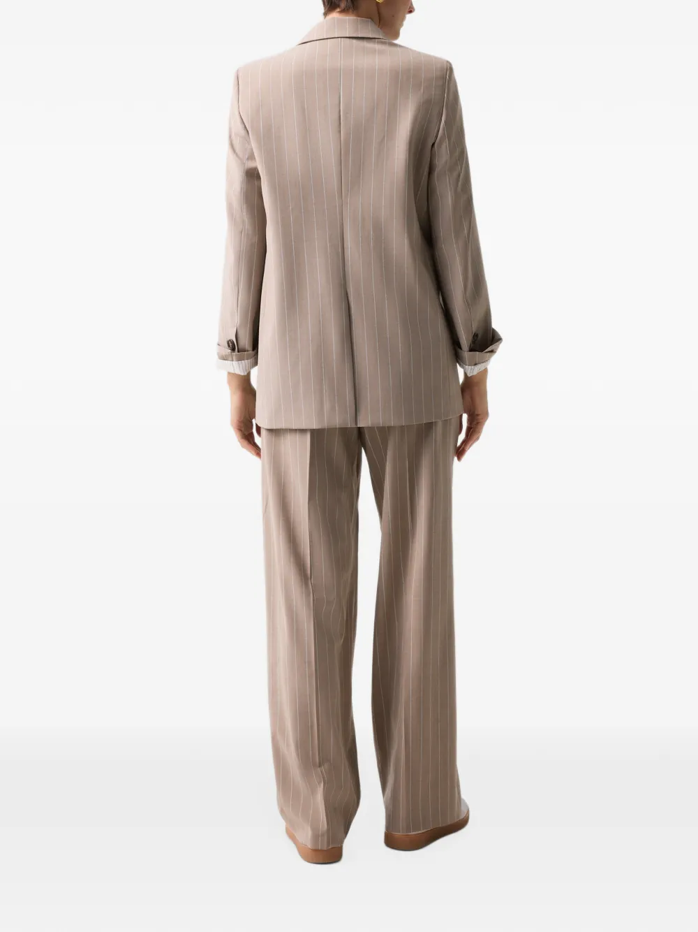 BOGNER Joya pinstripe wide-leg trousers Beige