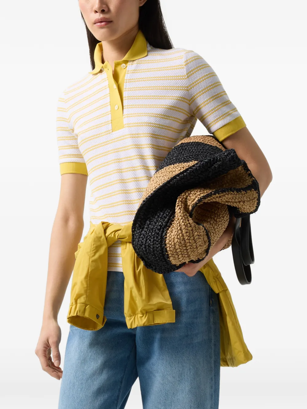 BOGNER Wendy striped polo shirt Wit