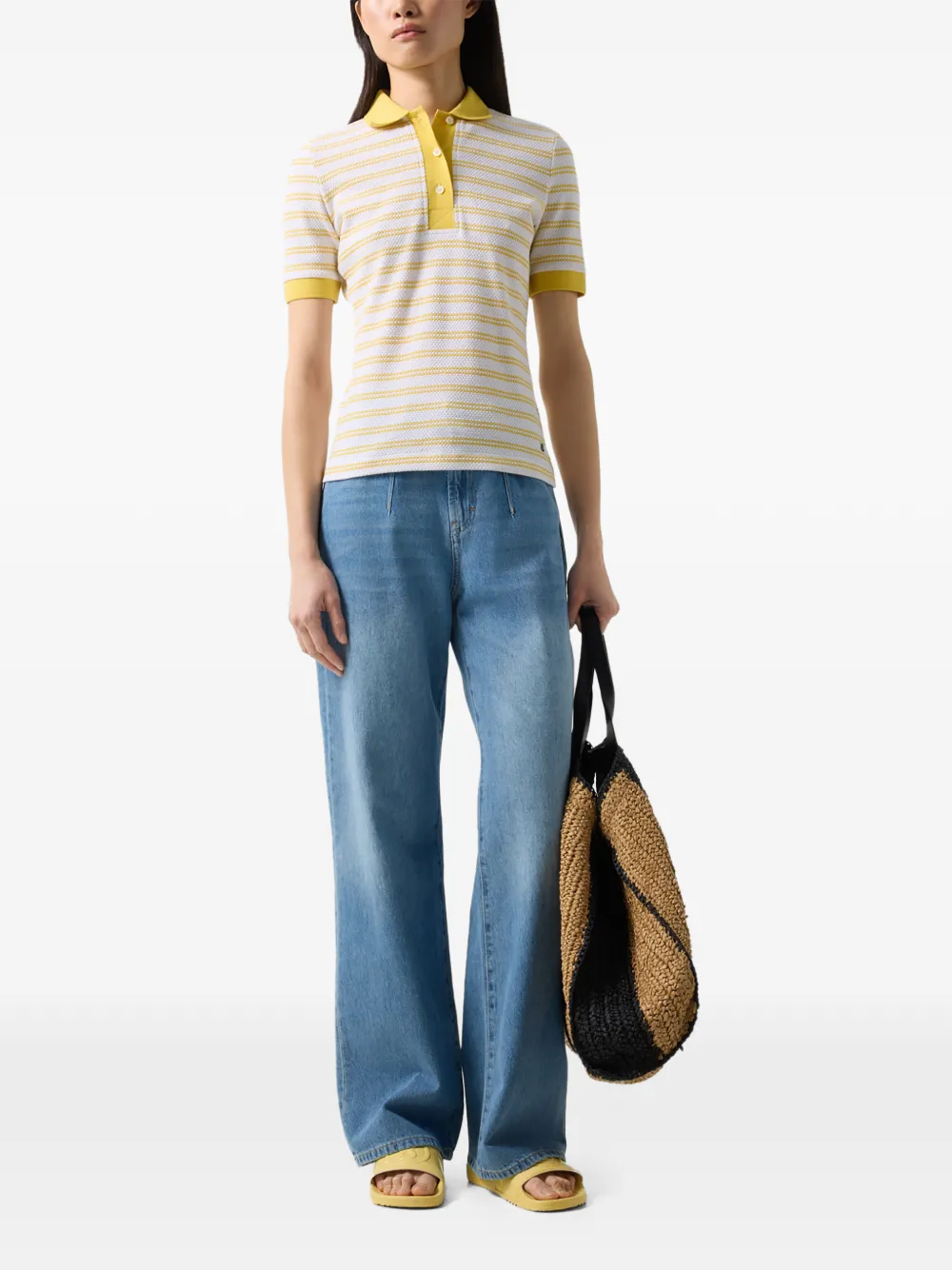 BOGNER Wendy striped polo shirt Wit