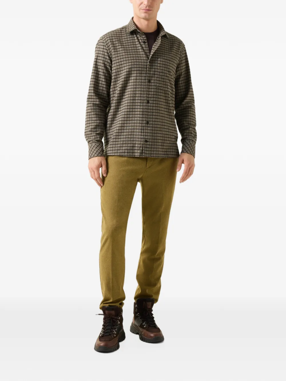 BOGNER Hardy checked flannel shirt Beige