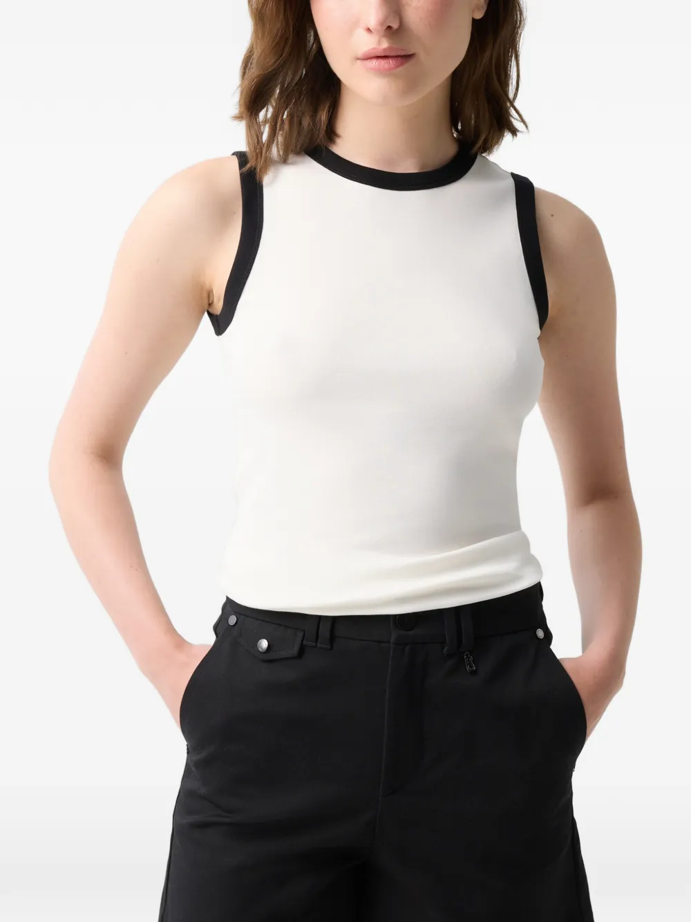 BOGNER Niki logo-stitching tank top Wit