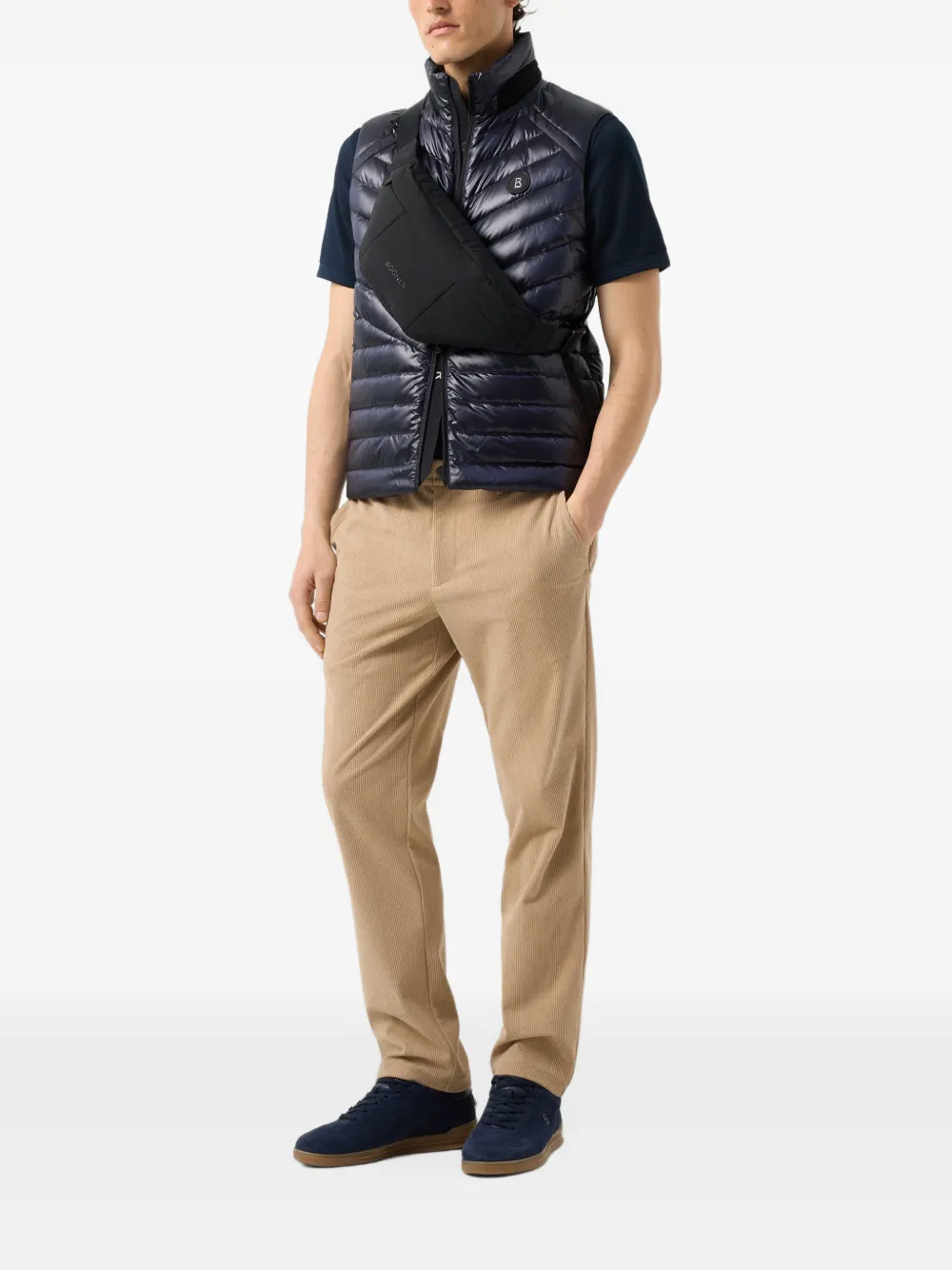 BOGNER Lasse quilted gilet Blauw