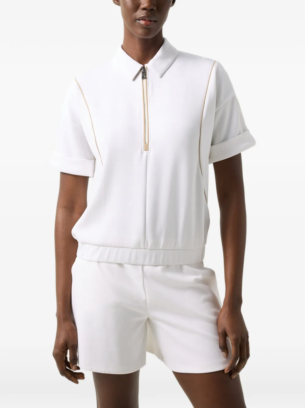 BOGNER Finya polo-collar top Wit