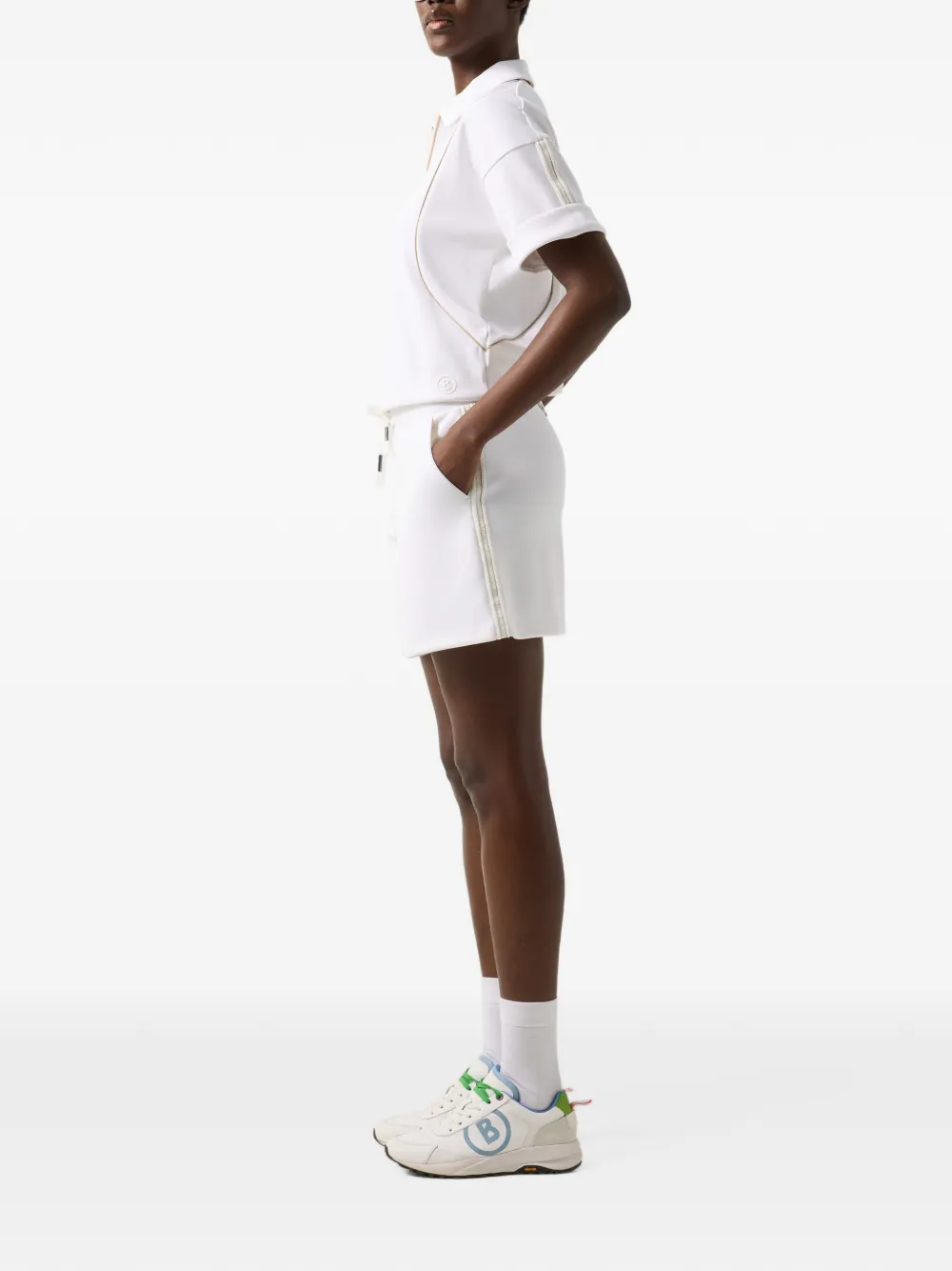 BOGNER Finya polo-collar top Wit