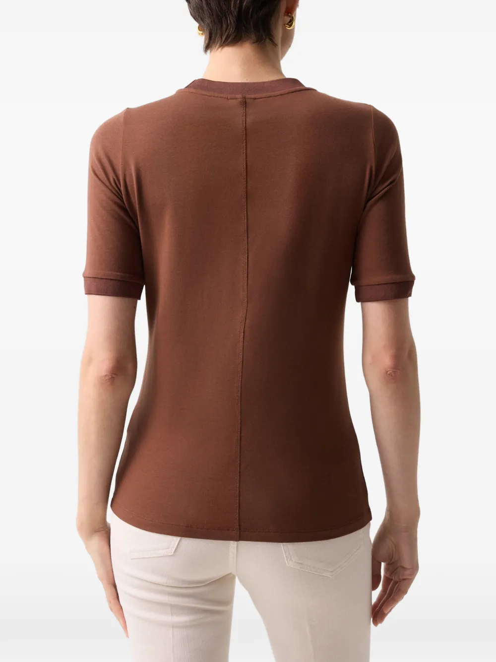 BOGNER Alexi logo-embroidered T-shirt Bruin