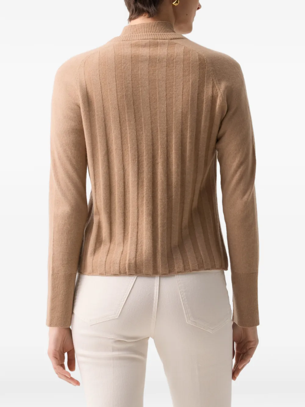 BOGNER Tanja ribbed-knit cardigan Bruin