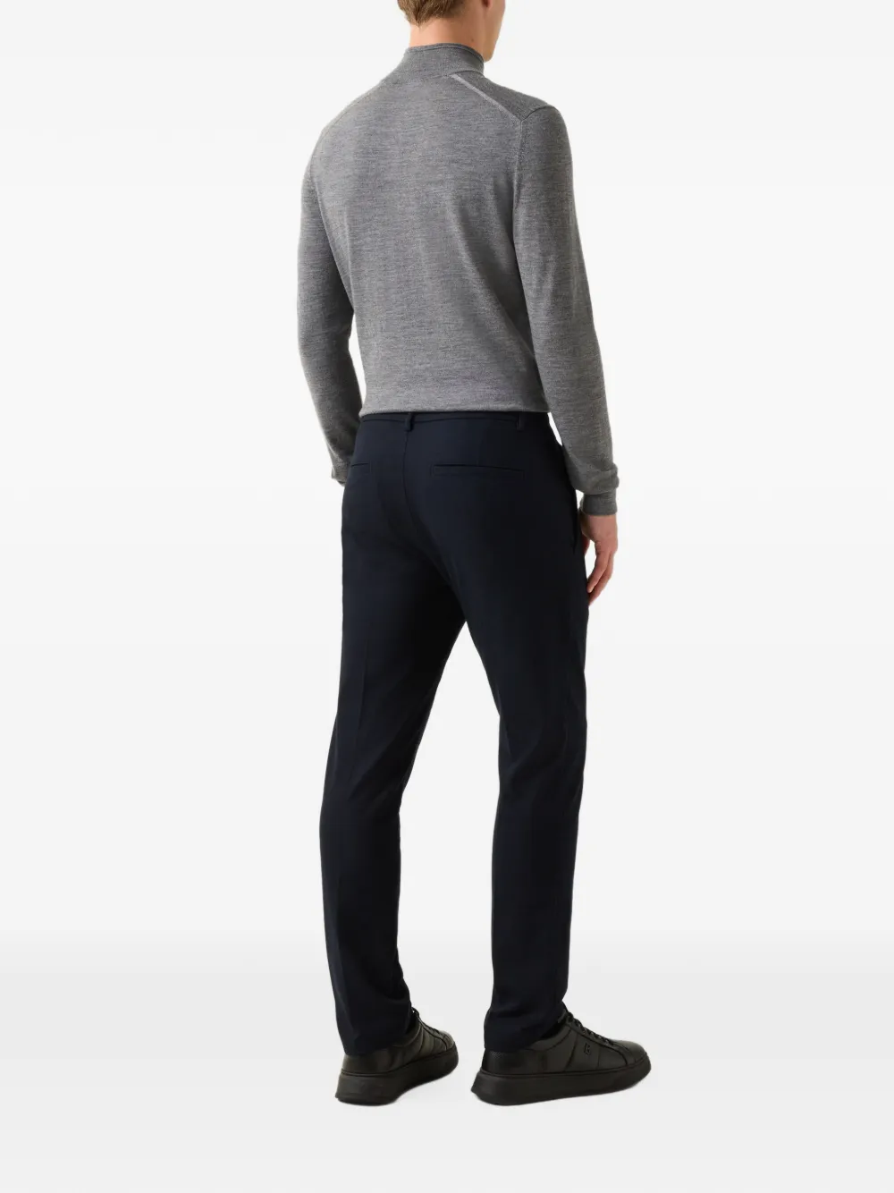 BOGNER Riley Business pressed-crease trousers Blauw