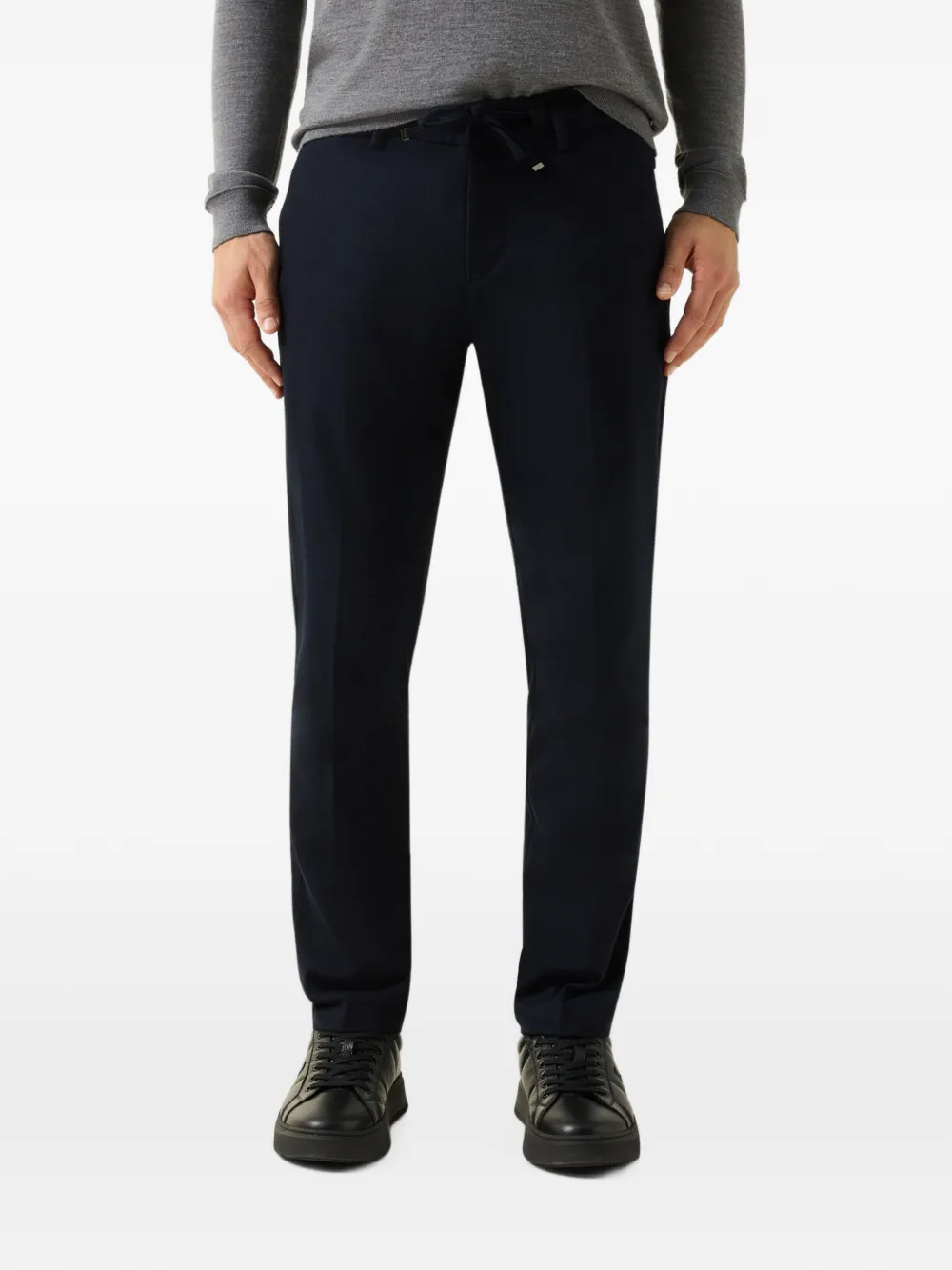 BOGNER Riley Business pressed-crease trousers Blauw