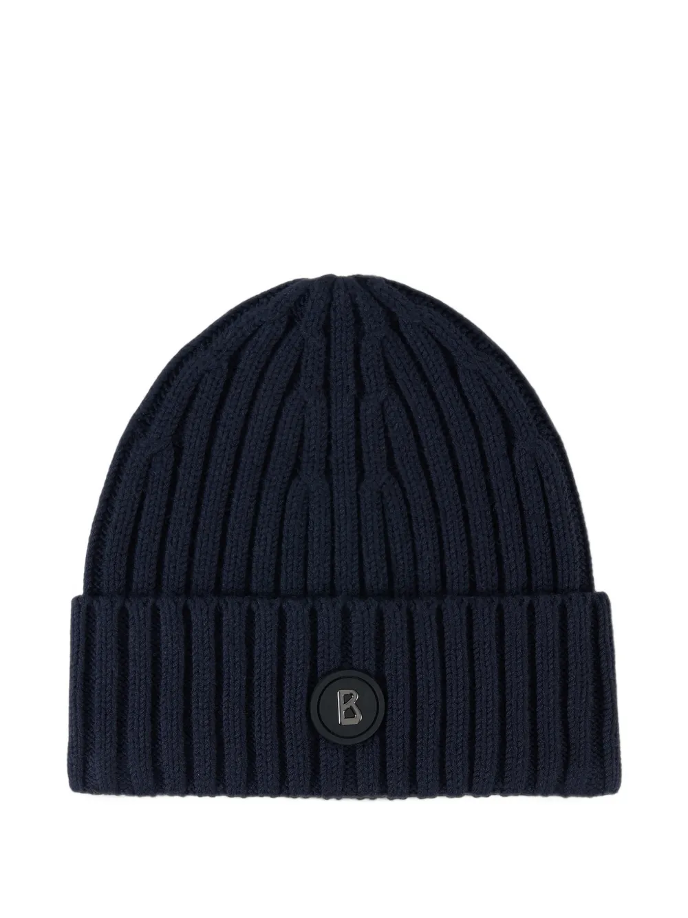 BOGNER Bony ribbed cable-knit beanie hat Blauw