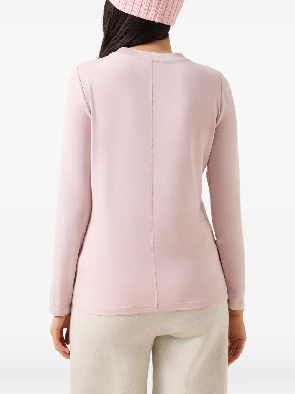 BOGNER Alexi logo-stitch T-shirt Roze