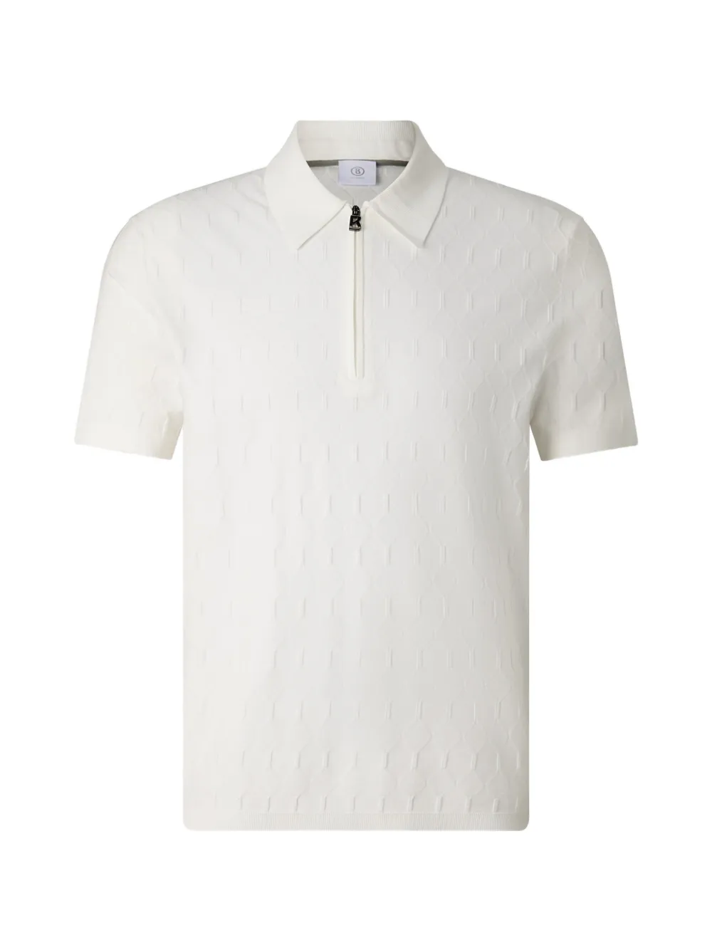 BOGNER Maxim honeycomb-knit polo shirt Wit