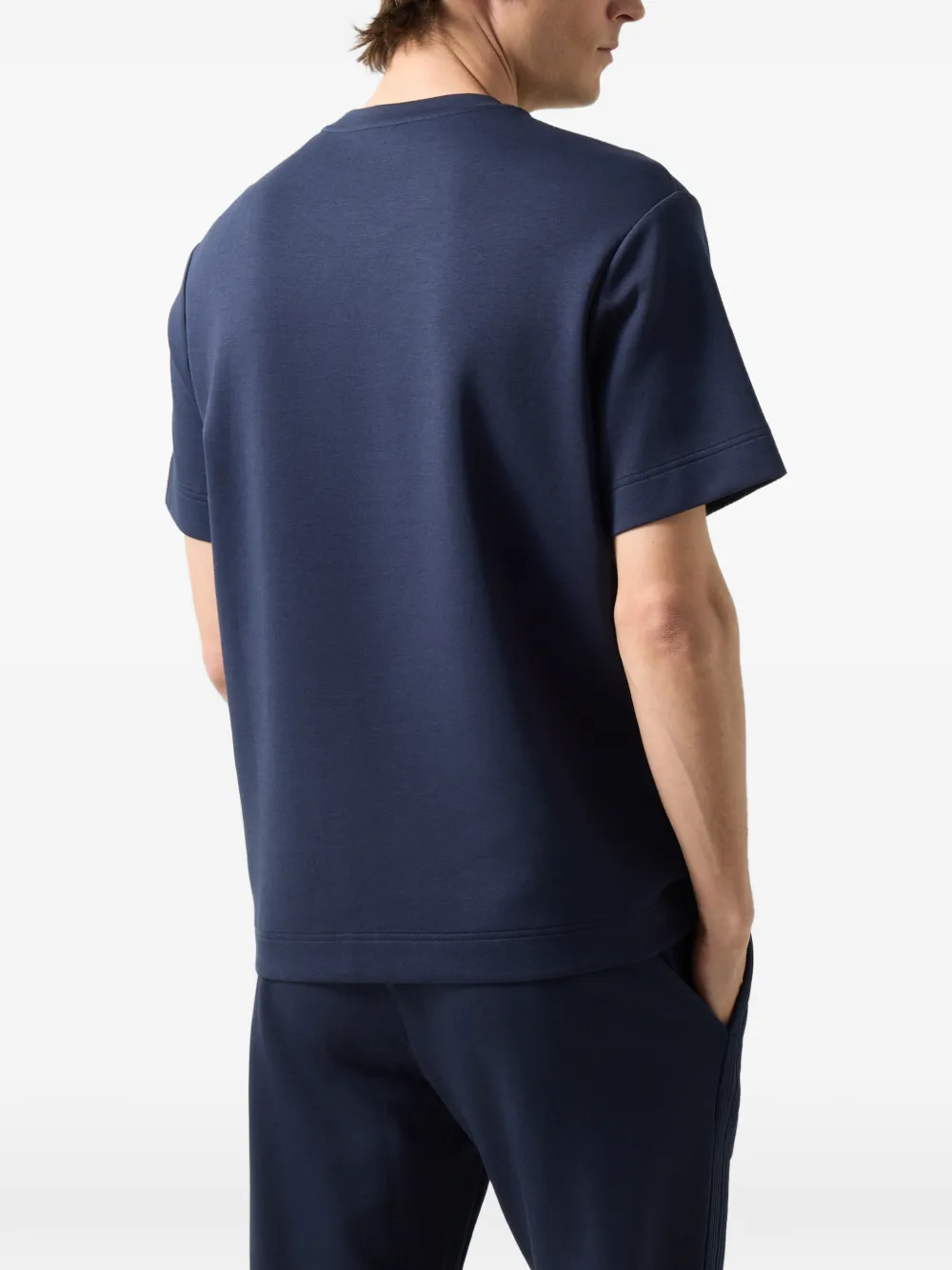 BOGNER Elija logo-plaque T-shirt Blauw